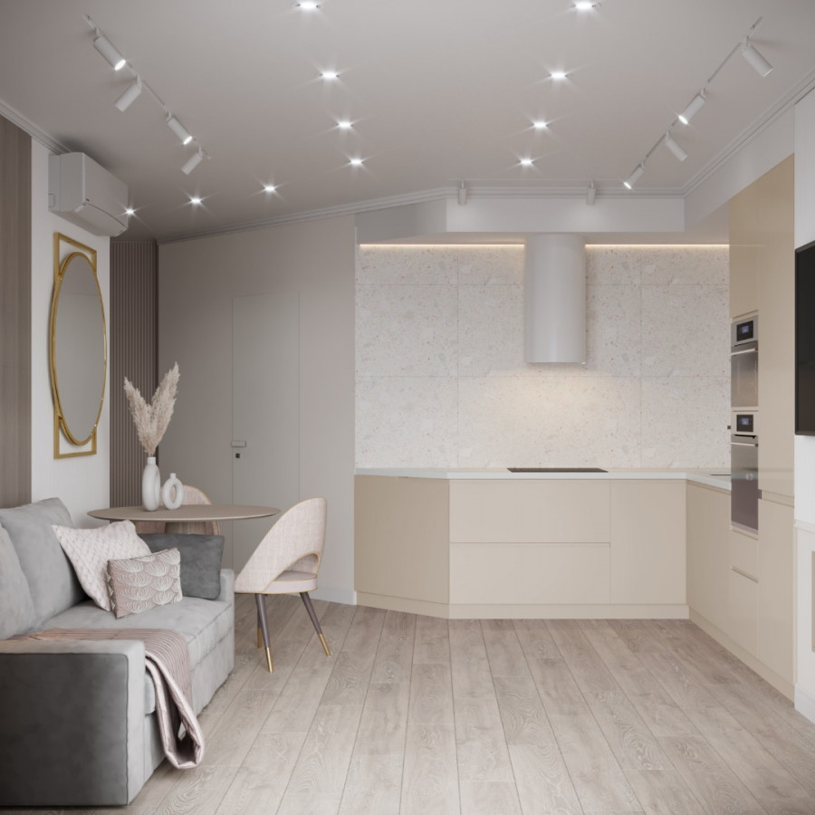 Квартира ЖК Gagarin Residence 2 дизайнер Кокшарова Елена