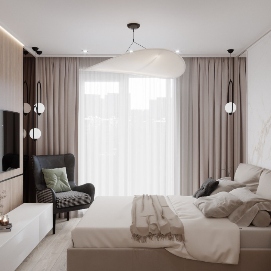 Квартира ЖК Gagarin Residence 2 дизайнер Кокшарова Елена