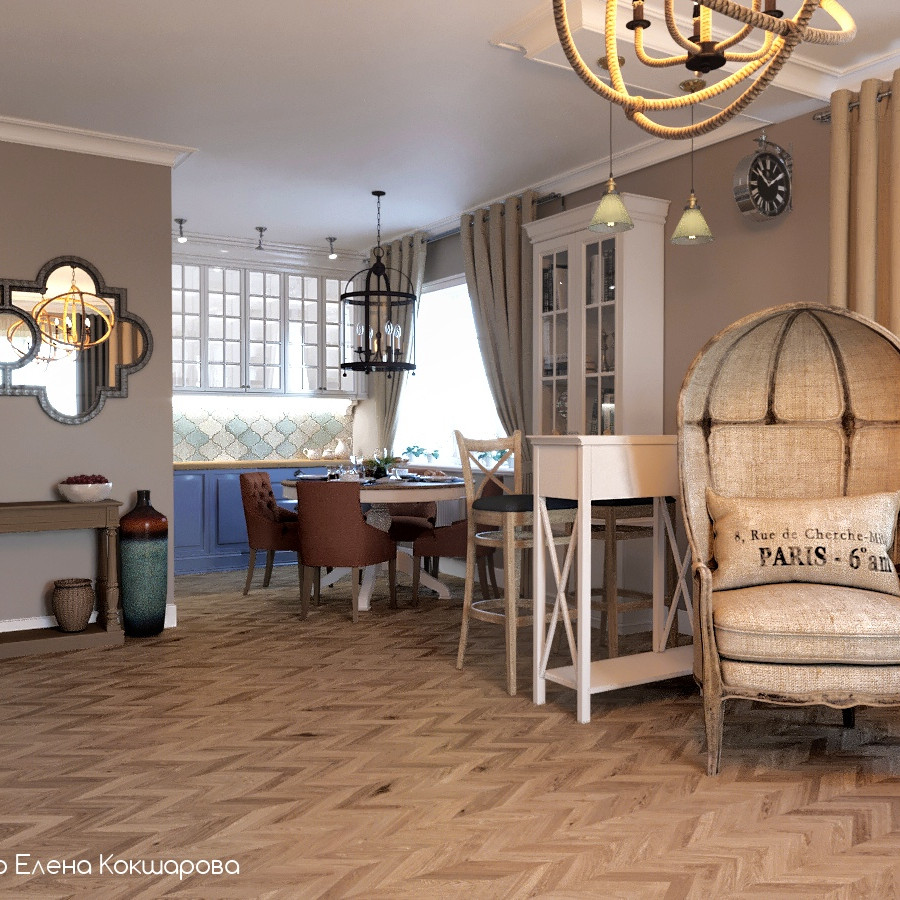 Provance & Loft Гостиная _ кухня