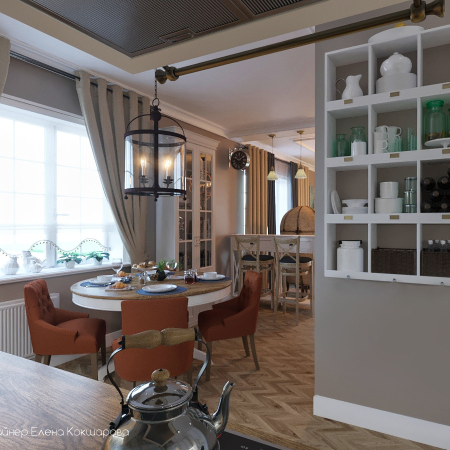 Provance & Loft Гостиная _ кухня