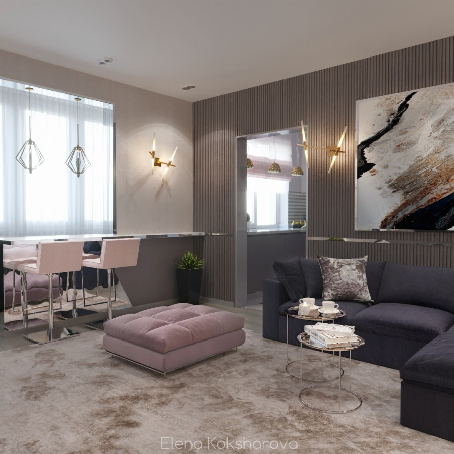 Современный стиль. Квартира 97 серия.