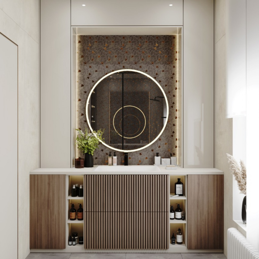 Неоклассика ванная 2 этаж  дизайнер Кокшарова Елена